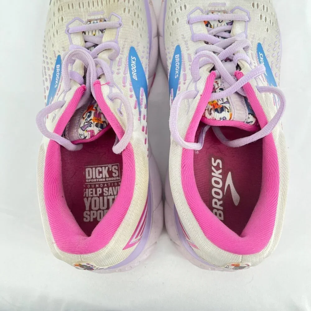 Brooks Ghost 13 Empower Her Collection White Lace Up Trail Running Shoes Size 11